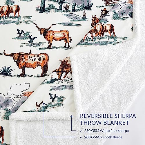 Image of Indigo Hill by HiEnd Accents Ranch Life 54x68 Western Throw Blanket