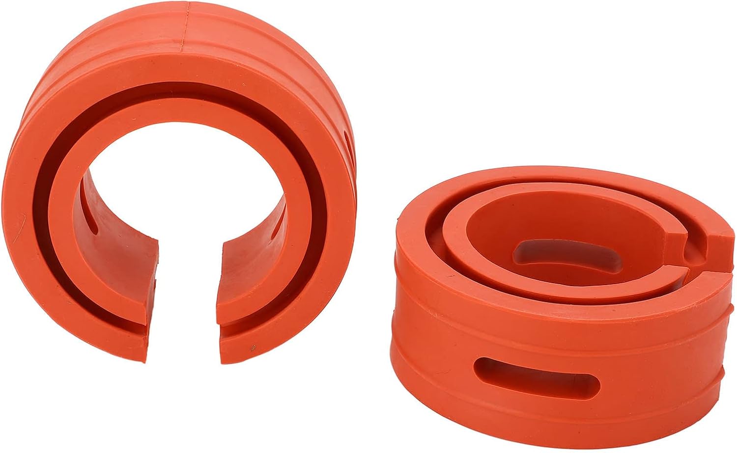 2Pcs Coil Spring Buffer C-Type for Car Shock Absorber(Red) | Universal Rubber Fit, Reduces Road Noise & Vibration, Enhances Ride Comfort, Easy DIY Install
