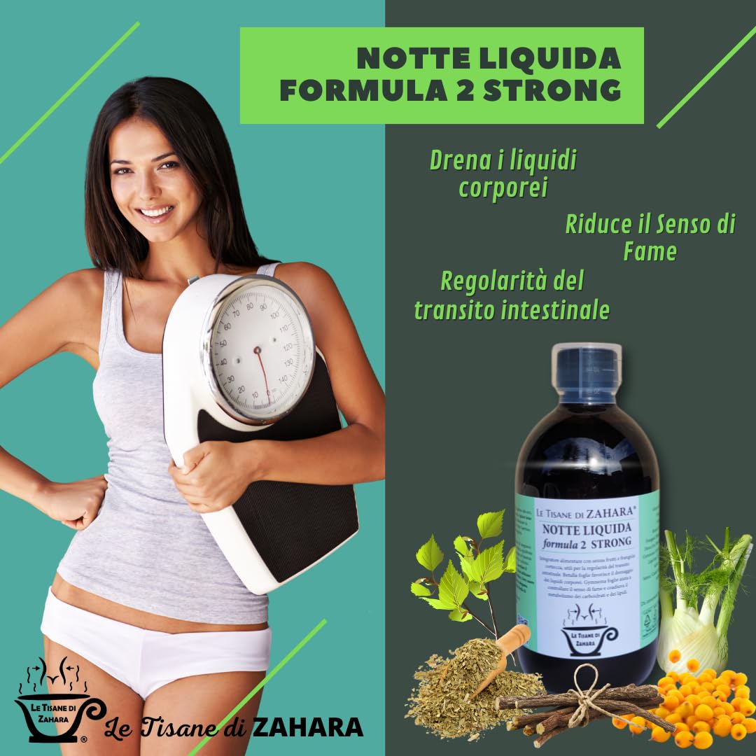 Duo Base Miscela Forte Liquido Strong e Notte Liquido Strong, Formula con Ingredienti Vegetali per una Routine Quotidiana, Sgonfiante per Pancia e Gambe, 1000 ml + 500 ml
