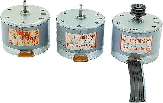 EG-530AD-2B/ EG-530YD-2BH Motor DC 12V CCW Capstan Tape Deck Recorder Audio Round Spindle Motor 33mm Diameter 2mm Shaft 1Pcs Size EG-530YD-2BH Line