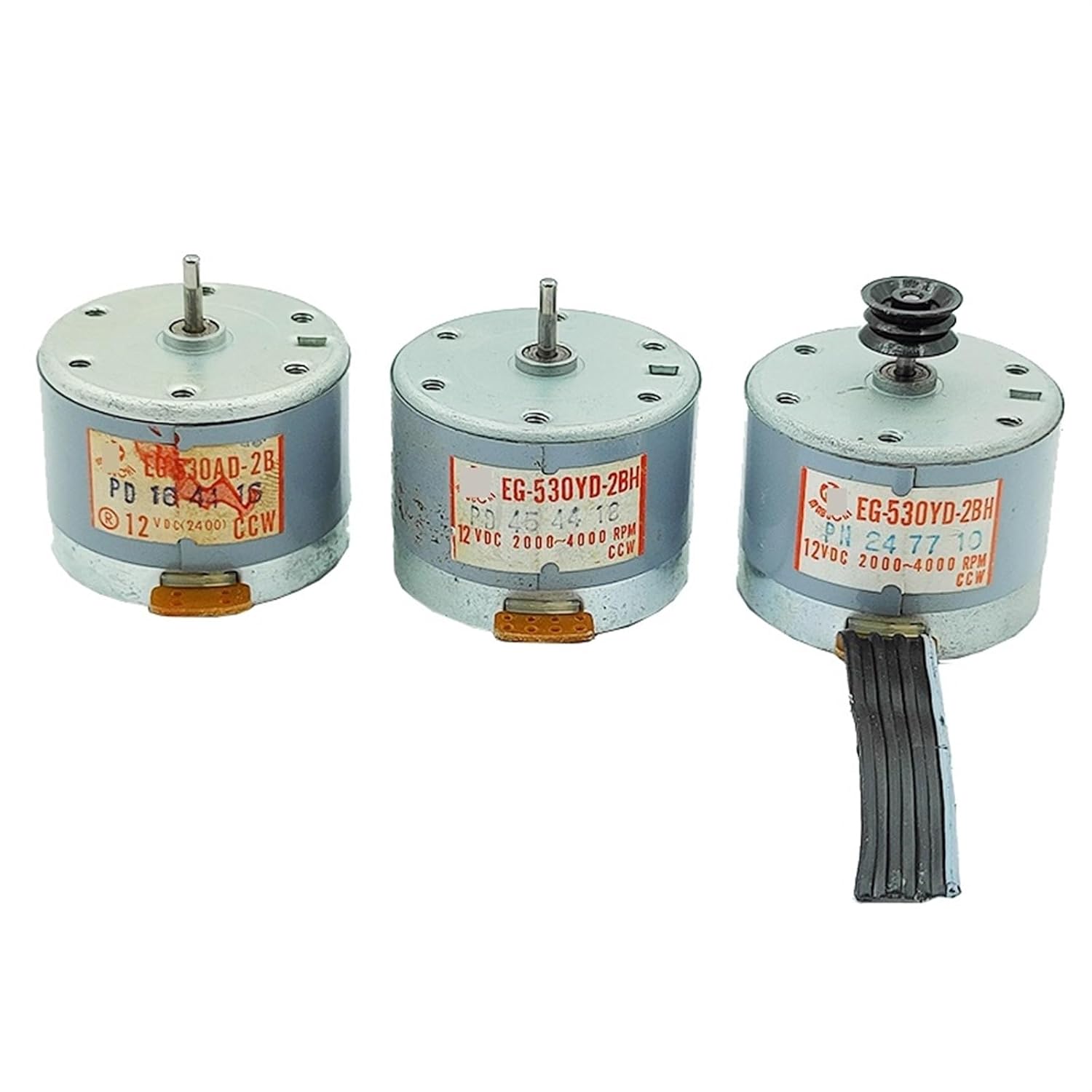 EG-530AD-2B/ EG-530YD-2BH Motor DC 12V CCW Capstan Tape Deck Recorder Audio Round Spindle Motor 33mm Diameter 2mm Shaft 1Pcs(EG-530AD-2B)