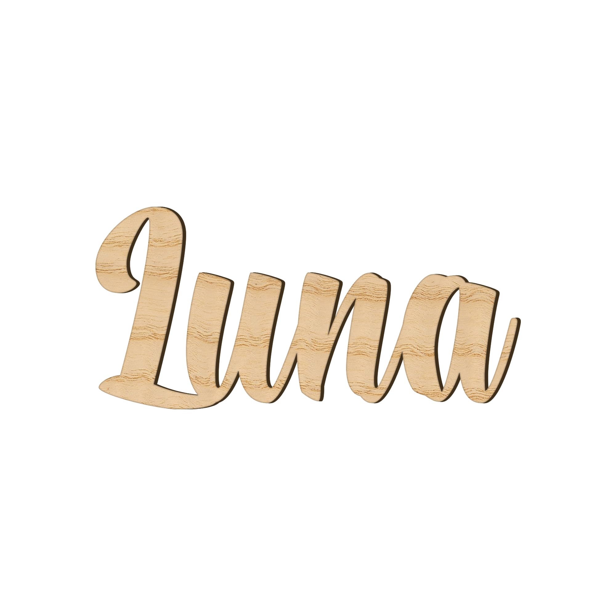Print Maniacs Any Name Text Wooden Colour Personalised Mirror Bedroom Nursery Hanging Door Sign Wall Decoration Plaque (Font Style 2, Ash Veneer) โ image 1