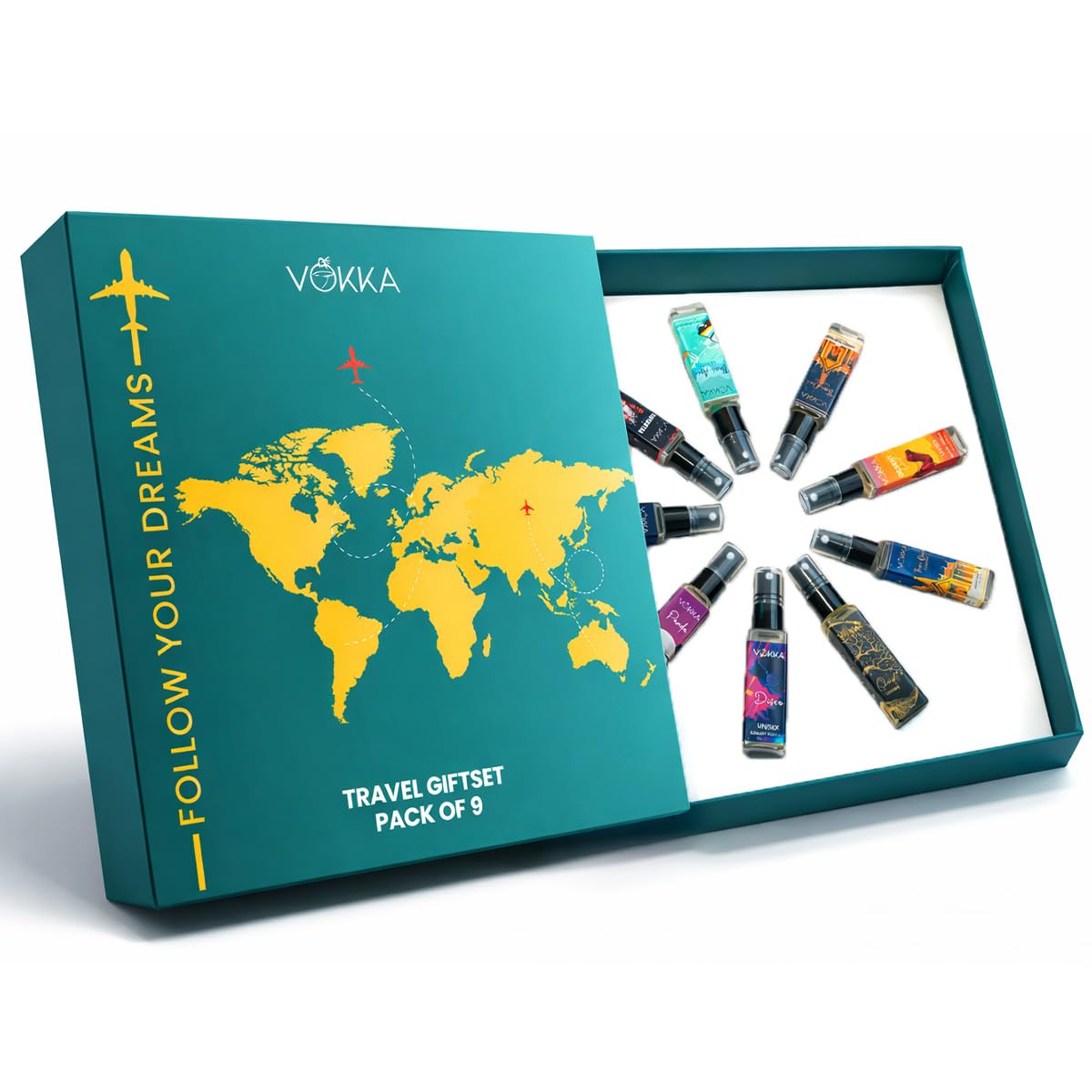Vokka Luxury Long Lasting Unisex Perfume Gift Set for Man & Woman