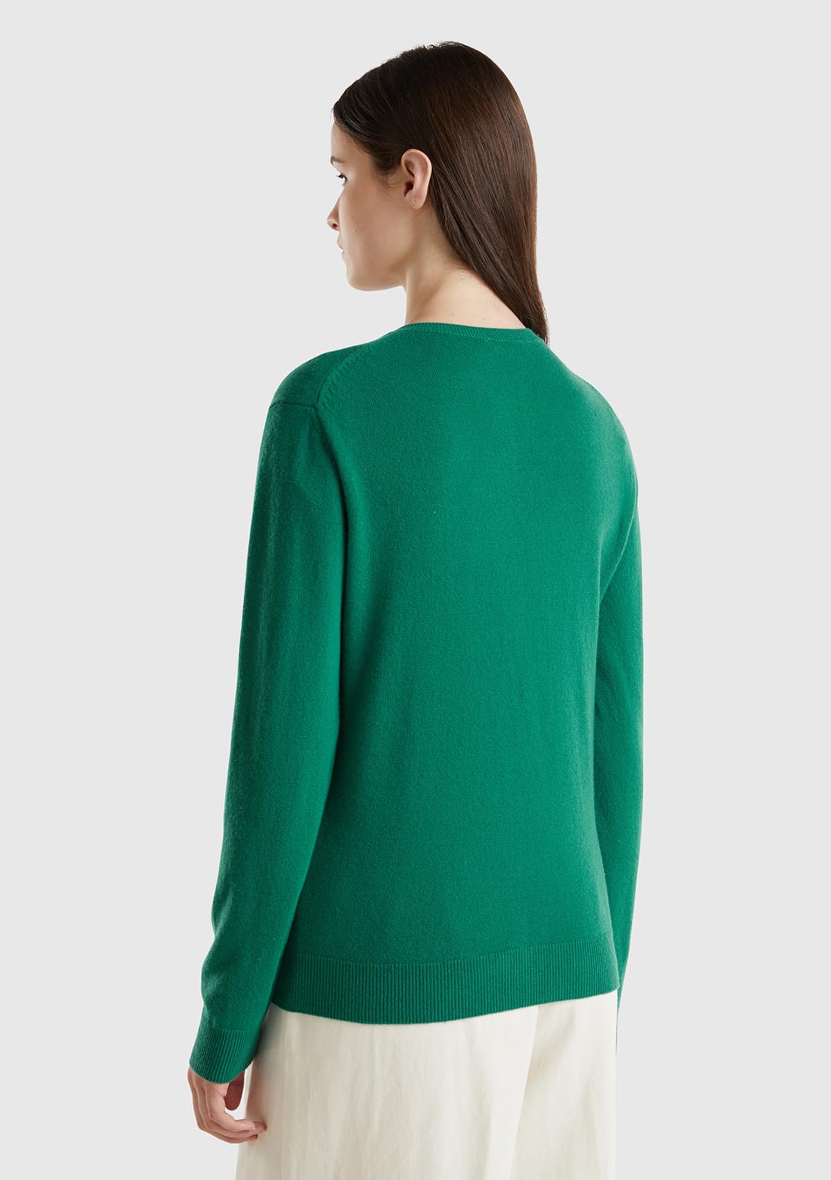 United Colors of Benetton Damski sweter rozpinany, Zielony, M