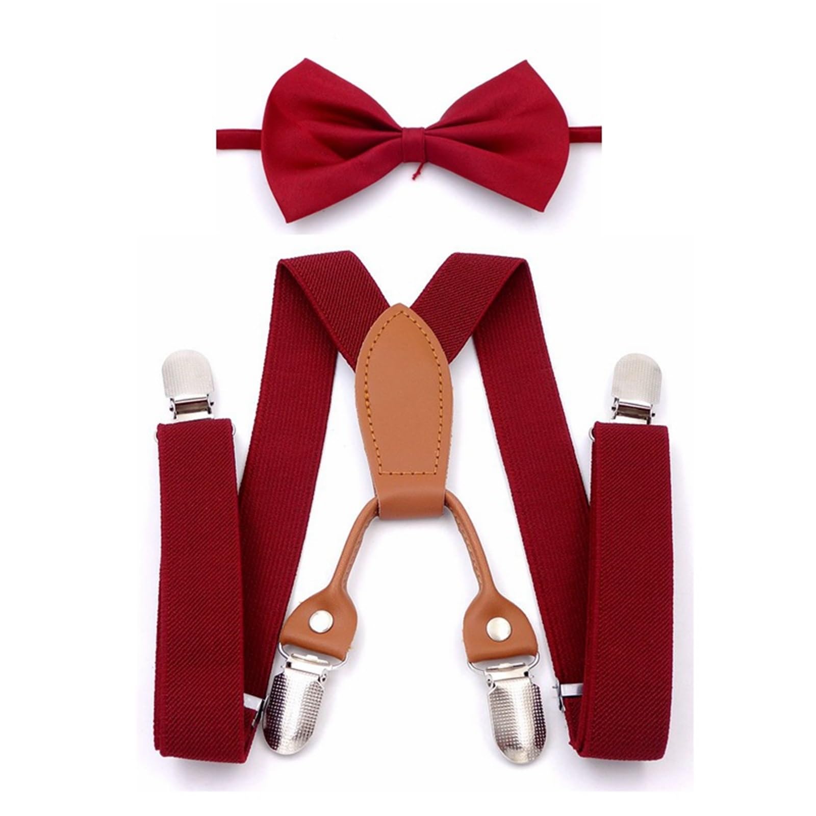 Bretelle Bambino Set di bretelle e papillon da uomo e ragazzo elastico regolabile