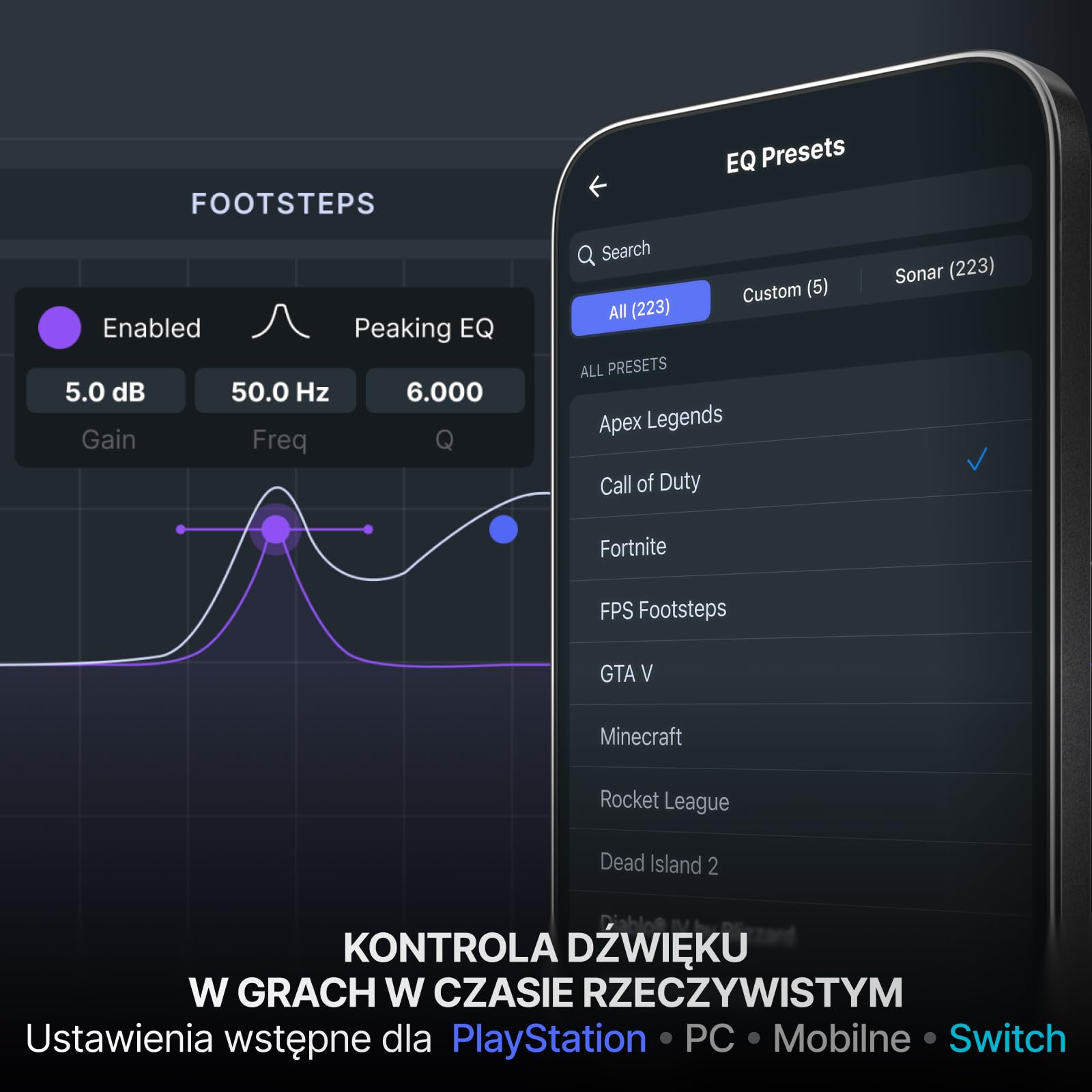 SteelSeries Arctis Nova 7P Wireless Gen 2 do gier -sterowanie aplikacją w czasie rzeczywistym - 50H + -przetworniki magnetyczne z magnesem neodymowym -miks 2,4 GHz/Bluetooth -PS5,PC, Switch 1/2,mobile