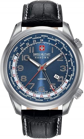 Swiss Military Hanowa Orologio Analogueico Quarzo Uomo con Cinturino in  Pelle 06-4293.04.003 : Amazon.it: Orologi