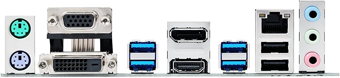 Rear I/O panel of the ASUS PRIME B250M-C/CSM motherboard