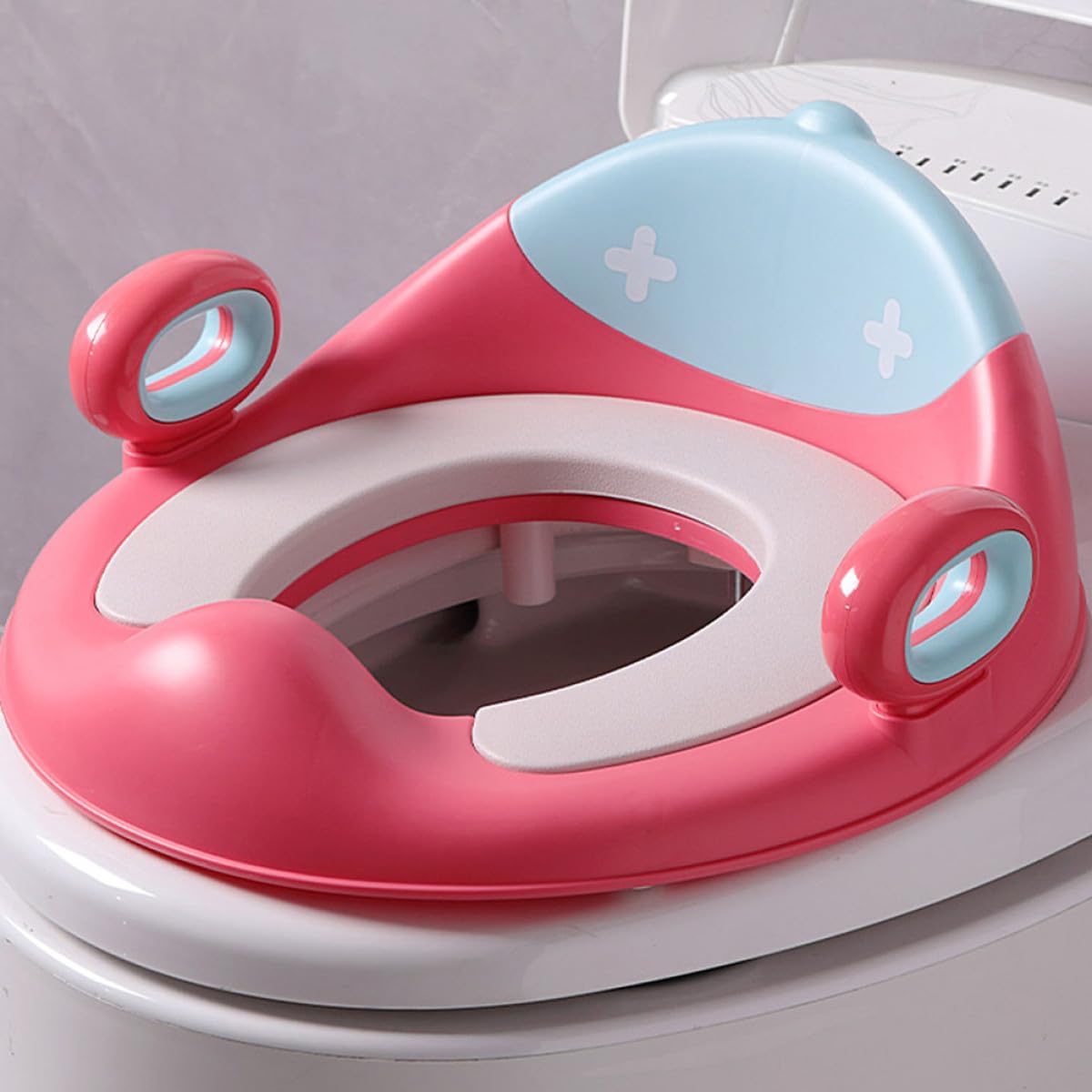 SECFOU Toilettensitz mit Abnehmbarem Pu Sitz und Anti Spritz Design Übergangssitz für Kleinkinder für Töpfchentraining zu Hause