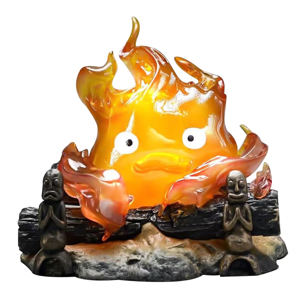 SGZIOO Calcif Night Light, Cute Calcifer Lamp, 12cm Anime Light, Flames Ambient Light