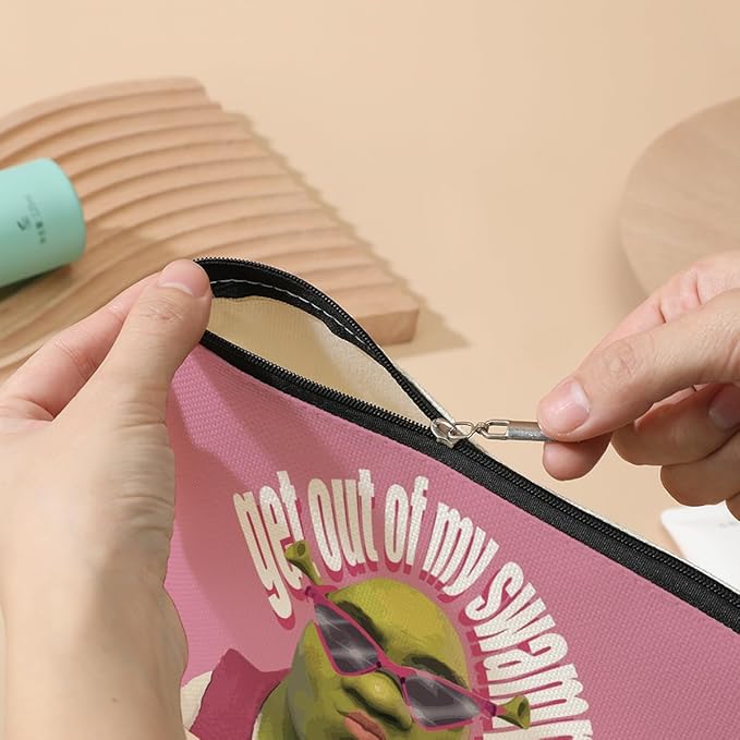 Goofy Ahh Cartoon Movie Green Cosmetic Bag - Funny Gift for Fans!