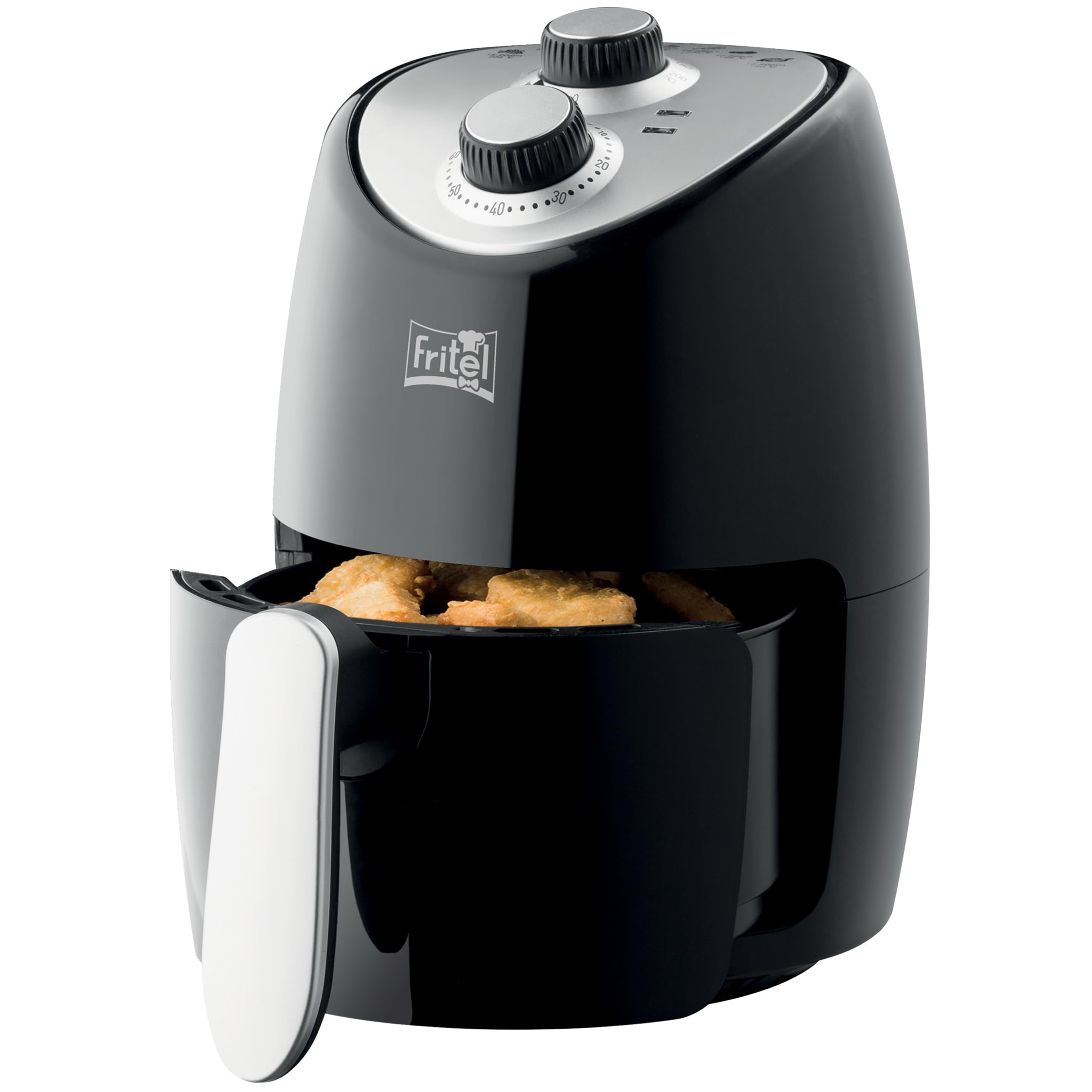 FRITEL Airfryer SnackTastic® 4202 – Heißluftfritteuse – 2 l – 1000 W – 1 bis 2 Pers. – Kompakt/Kleine Portionen - PFAS-frei – Singles & Studenten – Schwarz