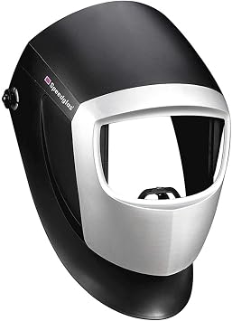 Welding Helmet, Passive Type, Black/Silver
