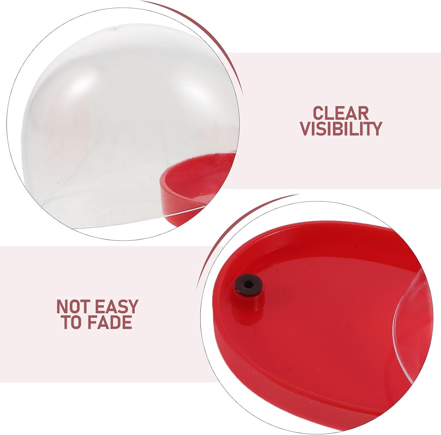 6pcs Plastic Dome Dust Cover for Crafts and Decorative Items, Reusable Easy-to-use Mini Dome for Craft Decoration and Micro Landscape Projects, 3.11x2.36x2.28