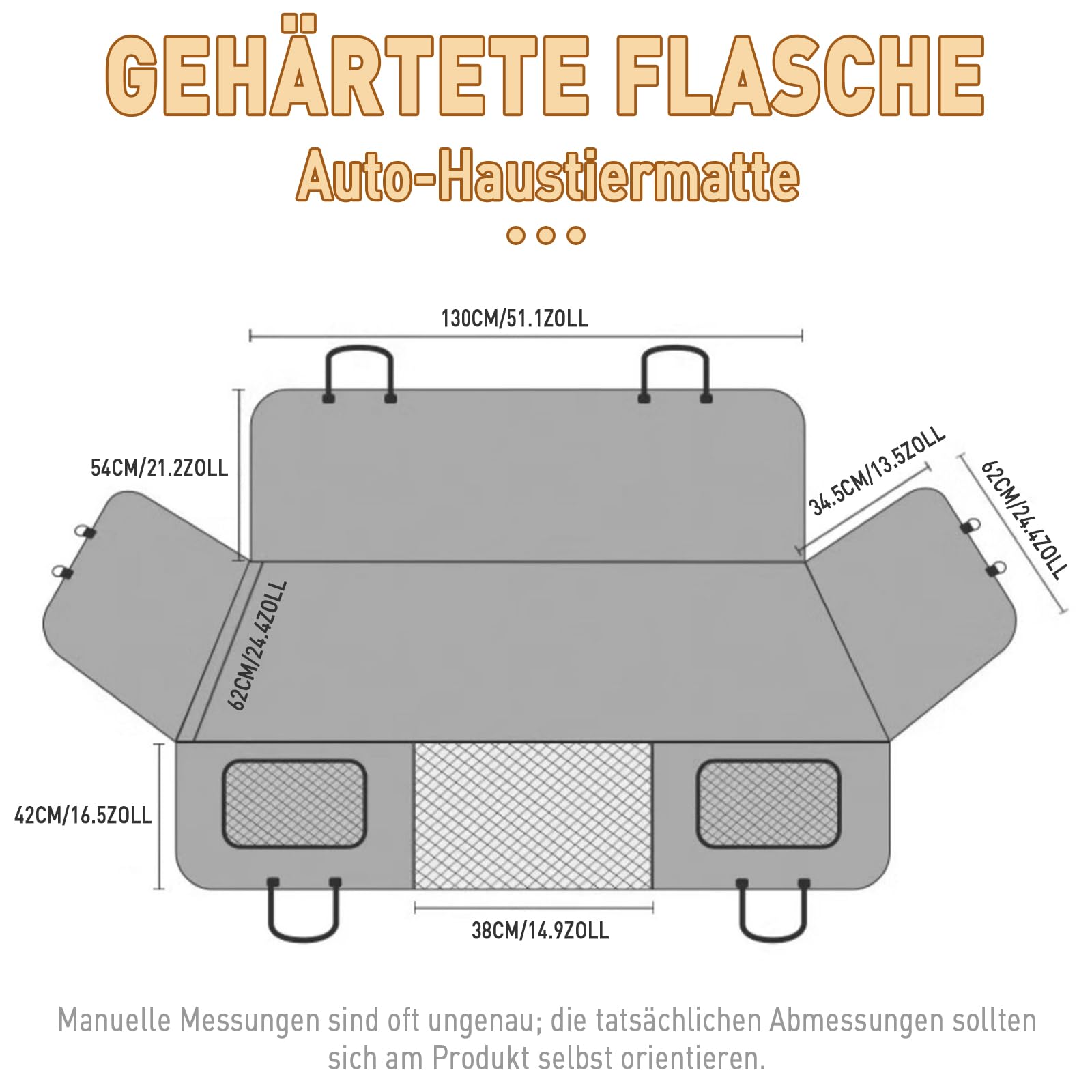 Couverture pour siège arrière de voiture 130x154CM, couverture imperméable pour chien 600D en tissu Oxford avec revêtement en caoutchouc antidérapant, résistant aux rayures et facile à