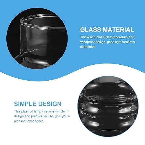 Miniatura 7 de Lámpara de aceite para chimenea, huracán, queroseno, pantalla a prueba de viento, lámpara de queroseno, globos transparentes de repuesto para