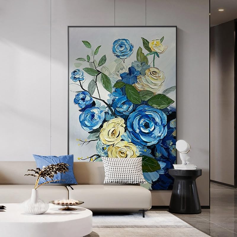 Tableau moderne sur toile rose bleue pour rompre la monotonie d'un mur - 2