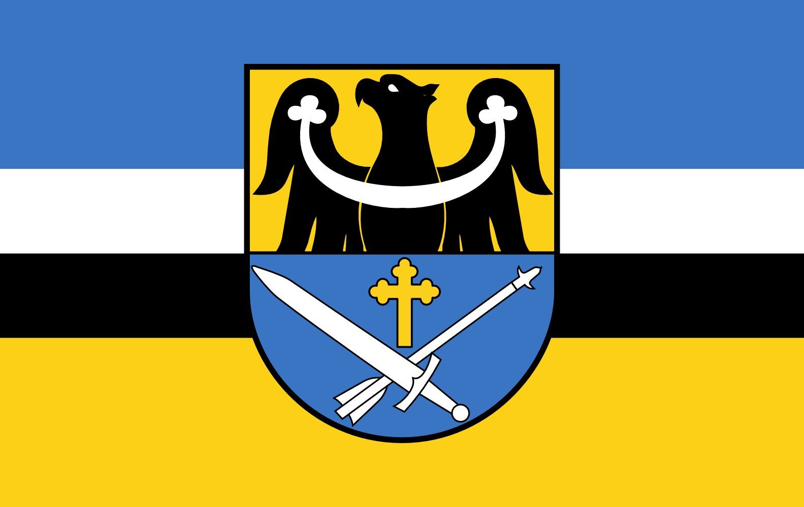 Drapeau POL gmina Legnickie Pole pour rassemblement et fêtes locales