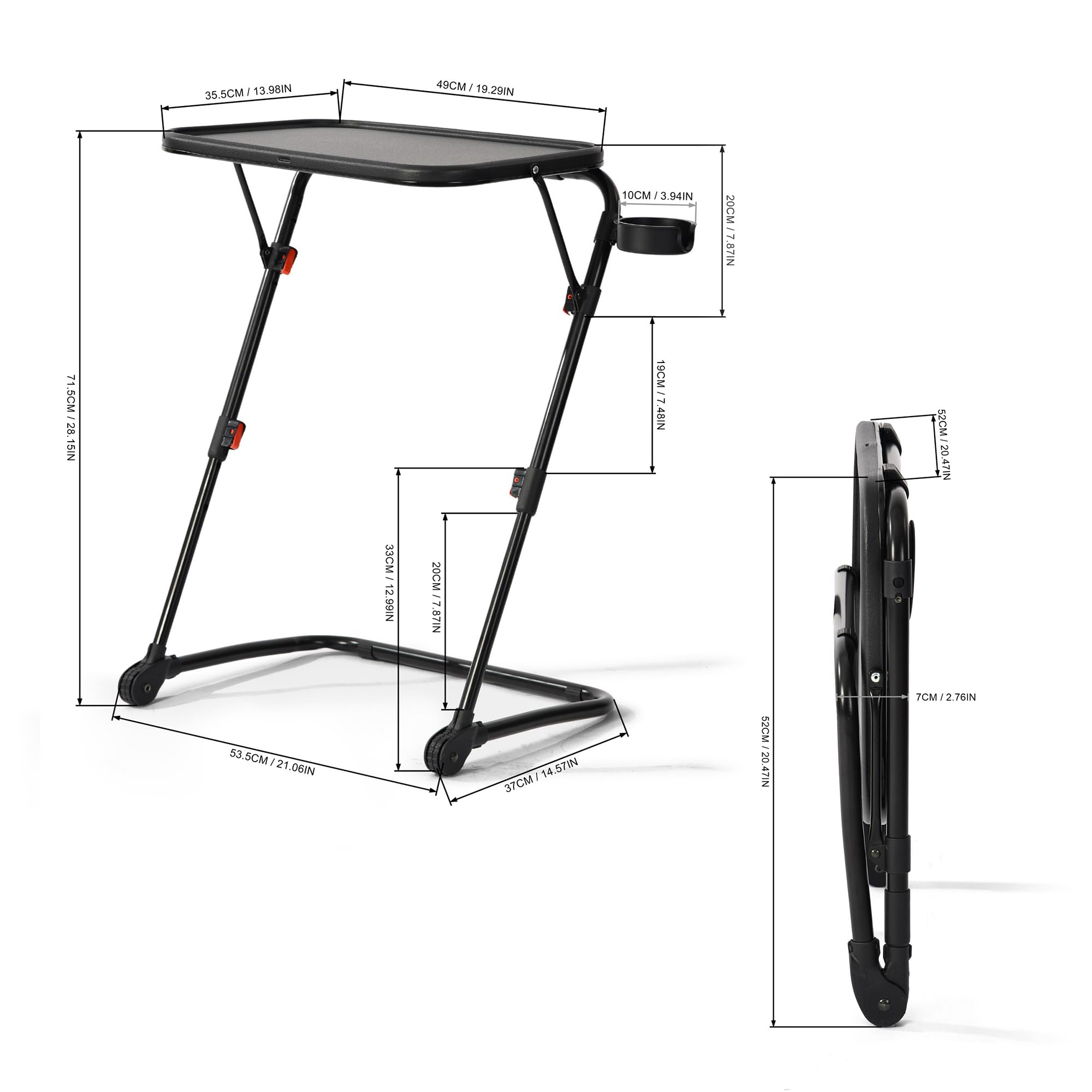 Table de dessin colorée pour enfant avec hauteur réglable, rangement spacieux et design ergonomique - Parfait pour les arts et l'artisanat, le travail à domicile et le jeu créatif, noir, 53 x 37,5 x