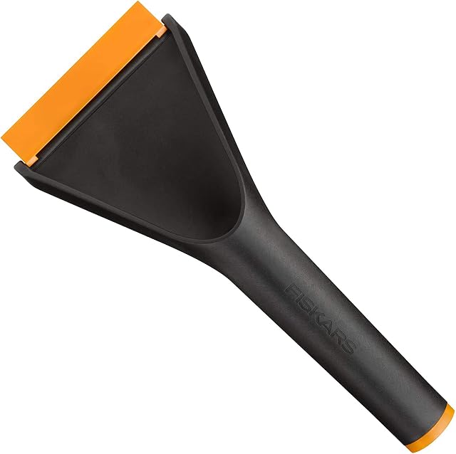 Fiskars Skrobaczka samochodowa, Dwustronna, Długość: 21,5 cm, tworzywo, Czarno-pomarańczowa, Solid, 1019354