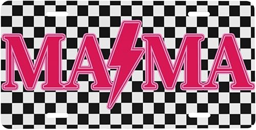 Miniatura 15 de Placa delantera retro con bandera americana y girasol para auto de mujer, placas decorativas de aluminio metálico, linda placa novedosa para hombre,