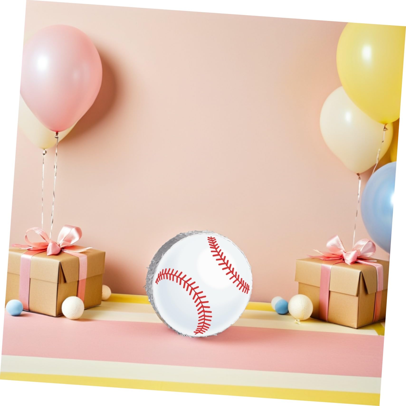 ibasenice Pinata de Béisbol Colgante para Decoración Divertida para Fiesta Infantil Temática Deportiva Suministros para Cumpleaños Niñas