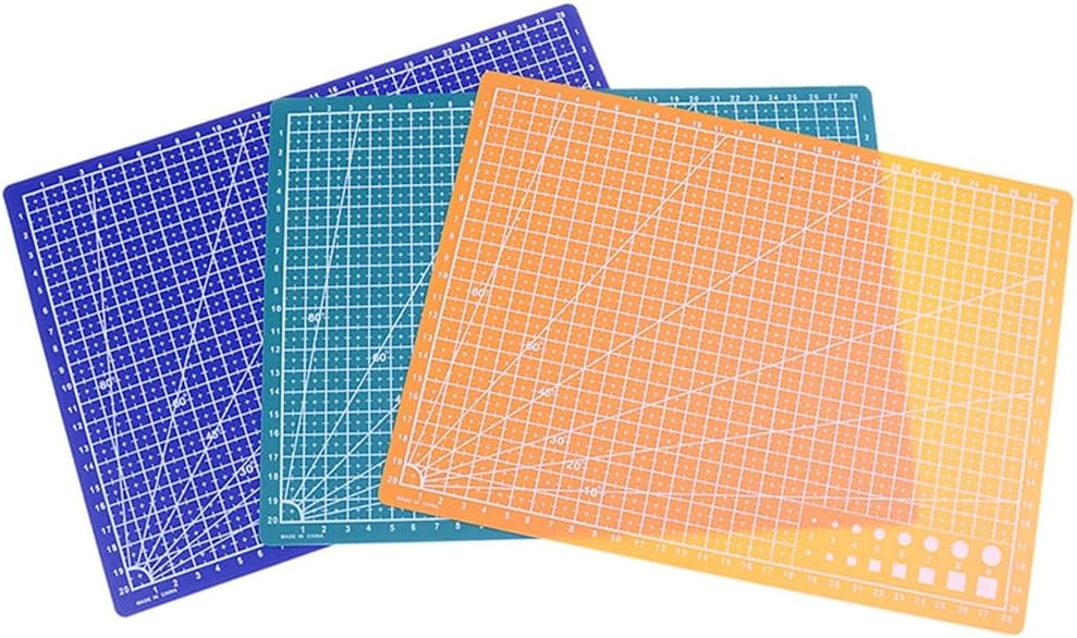 30 * 22cm A4 Grid Lines Self Cutting Mat Craft Card Fabric Leather Paper Board Diy Tools Woodworking Mats Handmade(Blue)