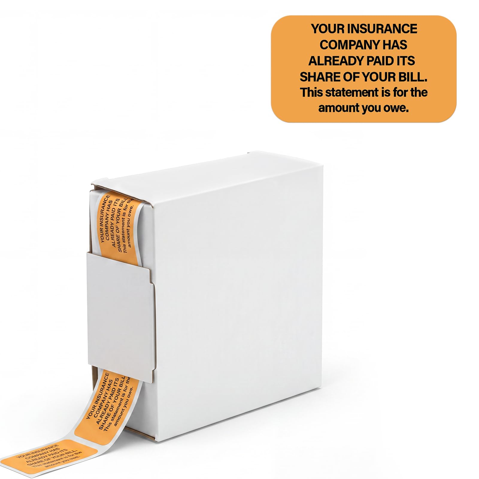 Insurance Paid Patient Billing Labels, 1-1/2" x 7/8" 500 Stickers