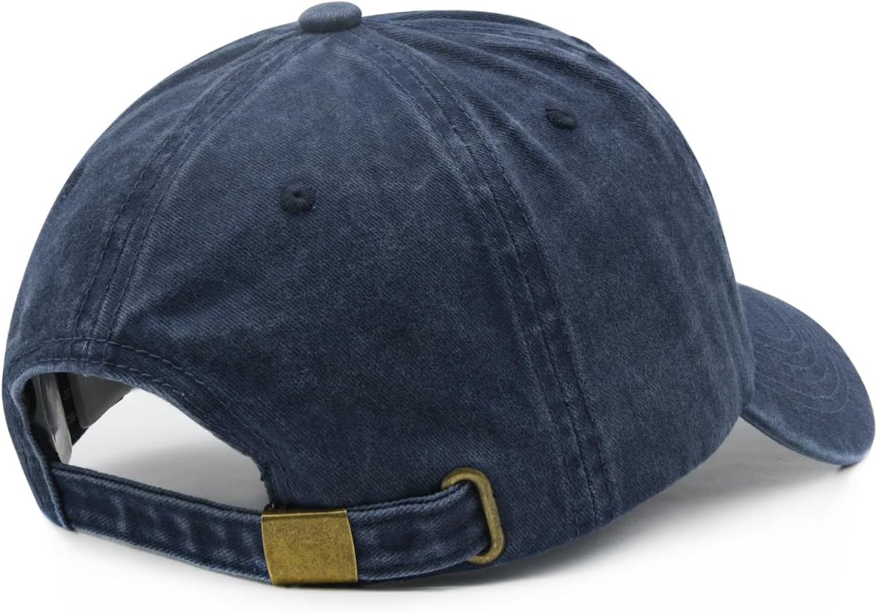 Oversized Baseball Hats for Men Big Heads, Adjustable Washed Cotton XL Plain Baseball Cap - Image 5