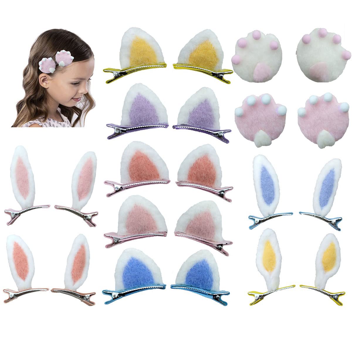 Animal Hair Clips, Cat Ear Hair Clips, Hair Barrette for