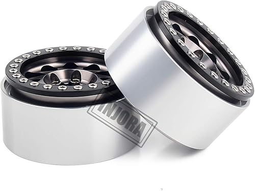 Miniatura 2 de INJORA 4 unidades de metal 1.9 Beadlock llanta de rueda de 12 radios para SCX10 Pro 1:10 RC Crawler Axial SCX10 II 90046 SCX10 III AXI03007 TRX-4