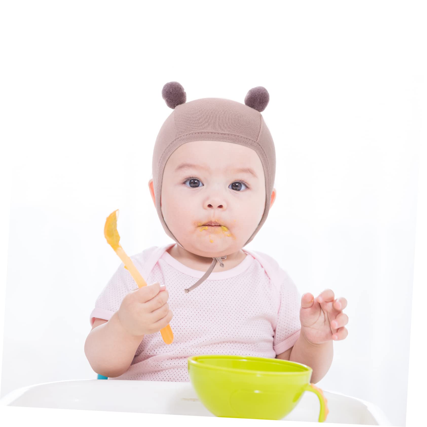 TOYANDONA 4 Pz Cappello da Bambino Cappelli da Bambina Cappellini Appena Nati Cappello Invernale per Bambini Cappelli per Bambine Tiara Tappo del Pneumatico Cotone Sezione Sottile Neonato