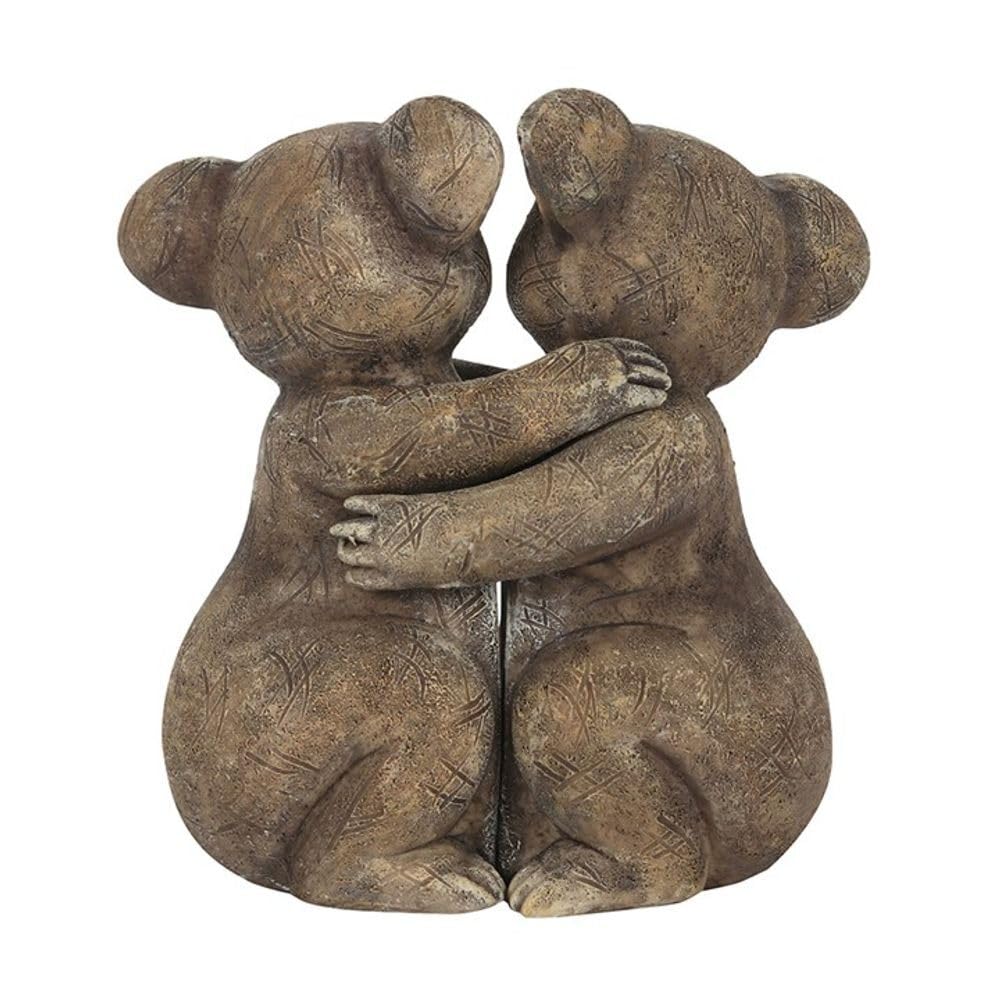 Charming Brown Koala Hug Couple Ornament, 10x10 Centimetres, Showcase Love & Embrace Design, Weddings - Image 2