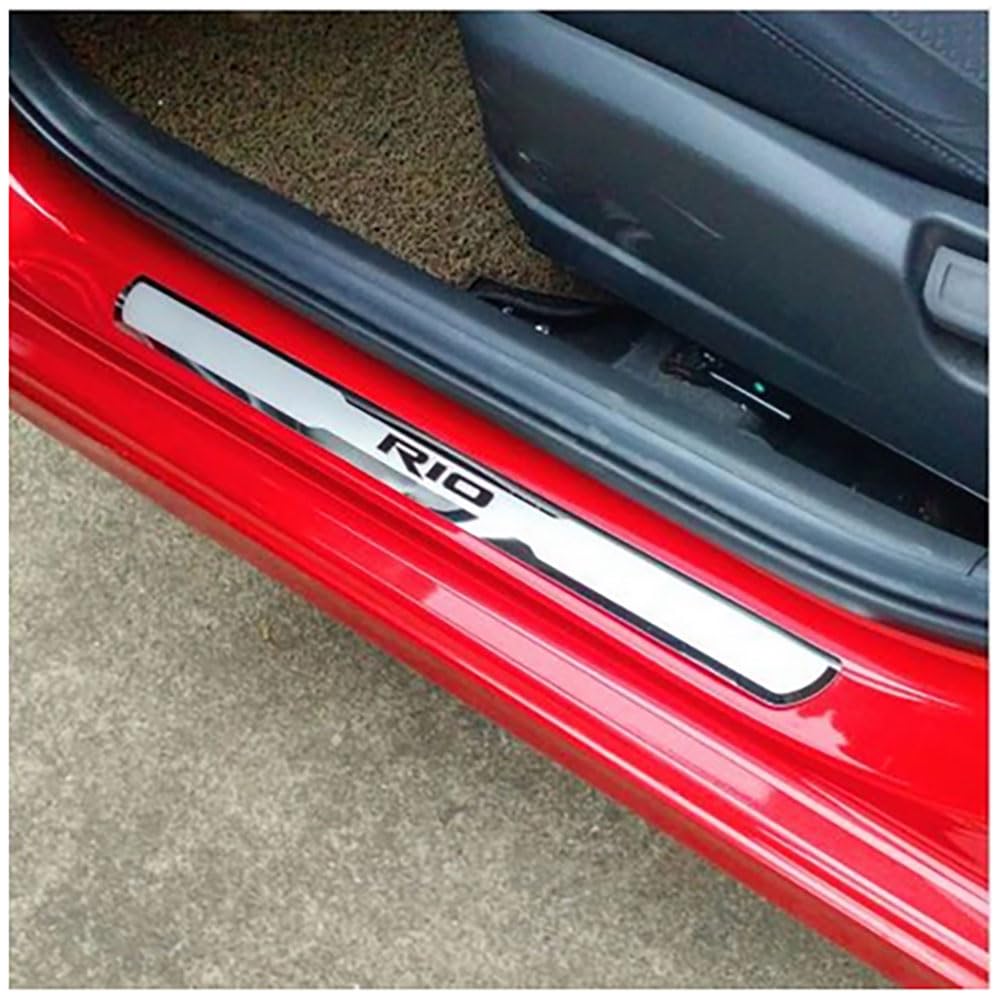 4 Pezzi Acciaio Inox Battitacco per Auto per KIA Rio RIO3