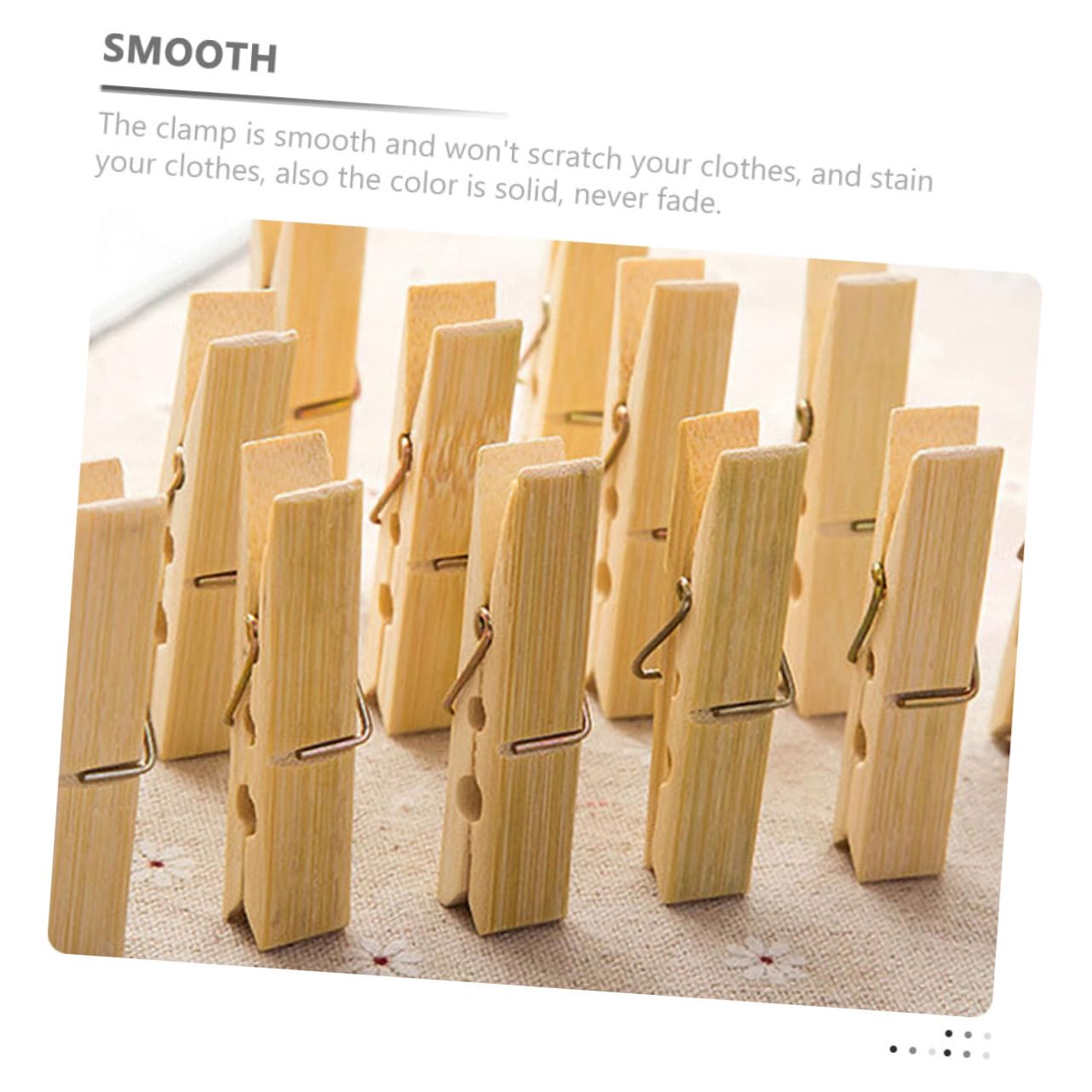 MAGICLULU Mollette Per Foto in Legno 100 Pezzi Mollette Lisce Multiuso Per Vestiti E Asciugamani.