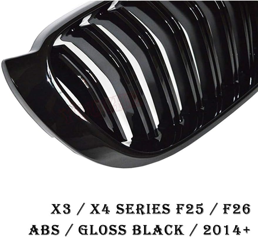 F25 F26 Grille ABS Material Front Bumper Hood Grill for BMW X3 X4 F25 F26 2014-2018 Gloss Black