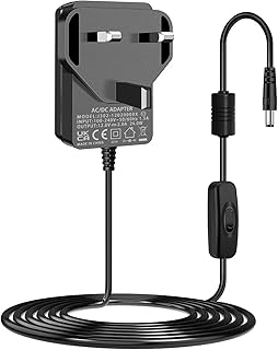 12V 2A Power Adapter, 5.5 x 2.1mm Jack AC to DC Power Supply Adapter for Led Strip lights, CCTV Camera, ADSL Cats, HUB, Cisco Router, Yamaha Keyboard, CE Approved