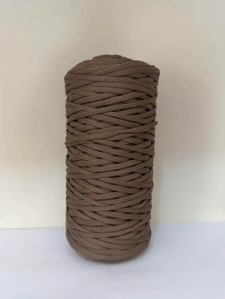 Fio Náutico em Poliéster 5mm 500g Aproximadamente 200m Ideal para Crochê e Artesanato (Avelã)