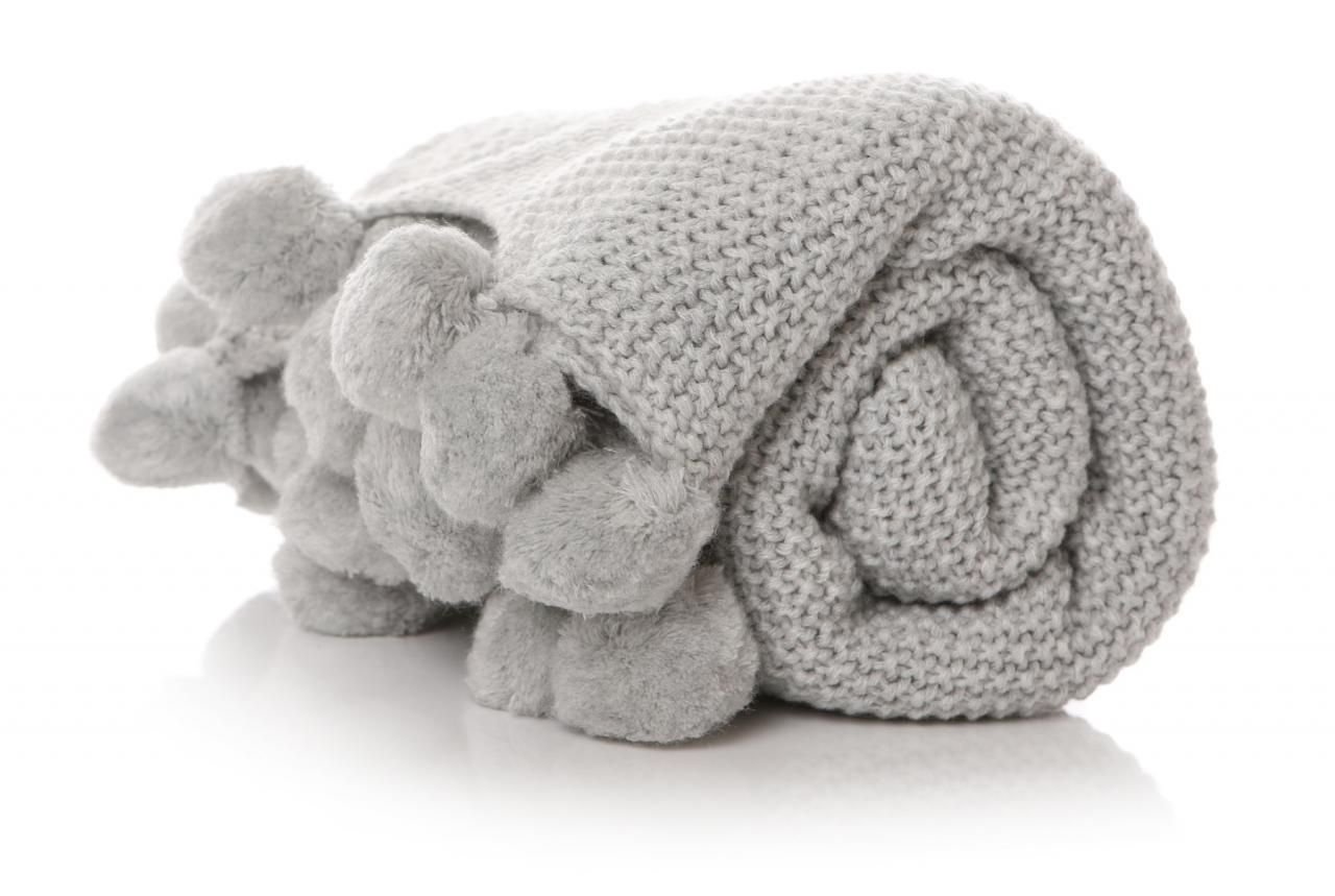 Shruti Designs Ash Moss Pom Pom Throw Blanket Buy Online In Burundi At Desertcart
