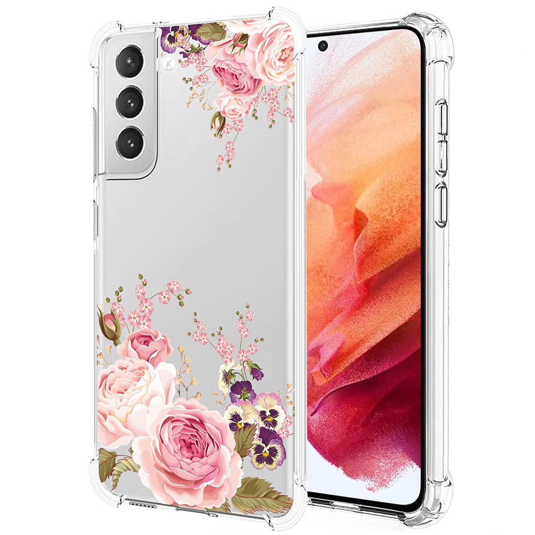 Coque Galaxy S21 FE silicone rose transparent antichoc - 8