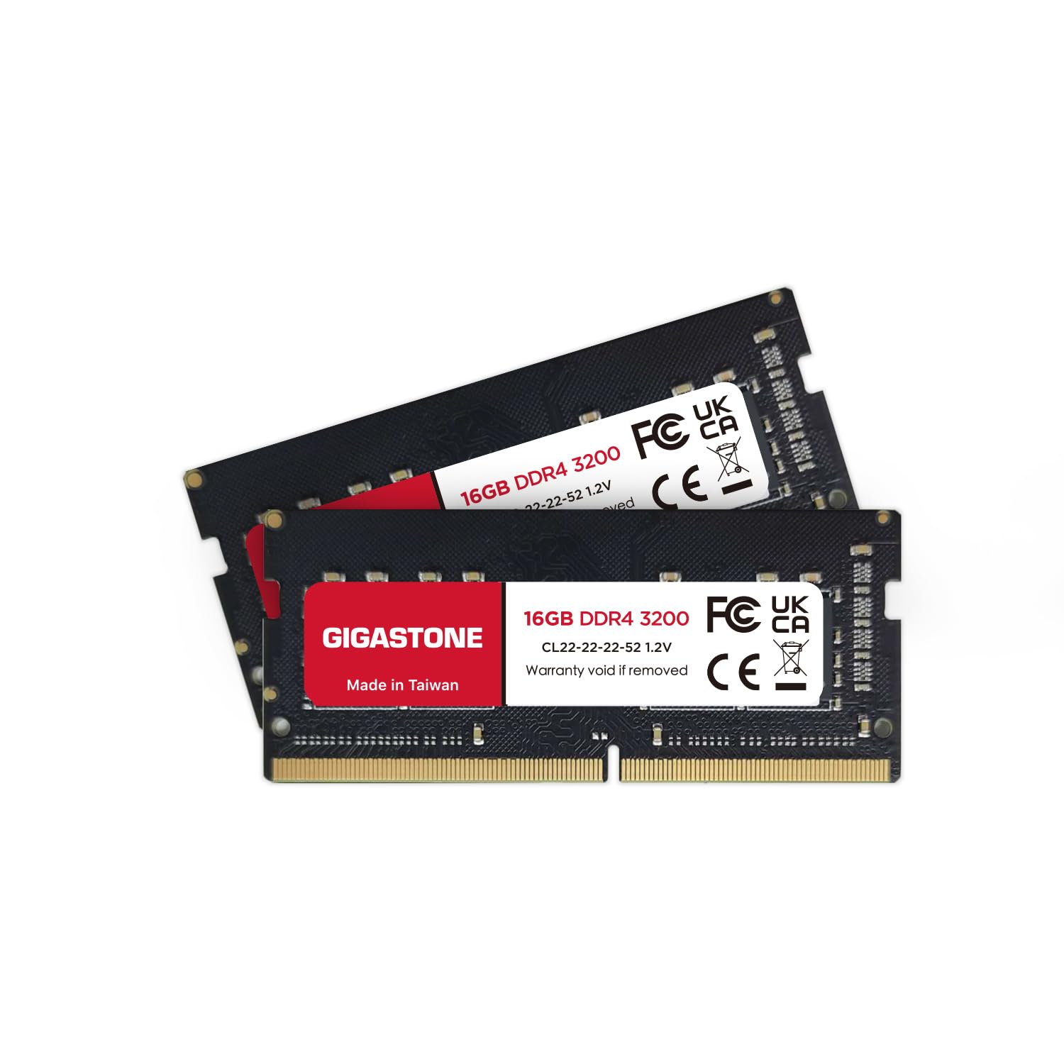 【Solo per laptop DDR4 RAM】GIGASTONE RAM DDR4 32GB (2x16GB) 3200MHz per laptop – PC4-25600 SODIMM 260-pin CL22 1.2V, Non bufferizzato Non-ECC, Memoria per notebook (Compatibile con 2933MHz e 2666MHz)
