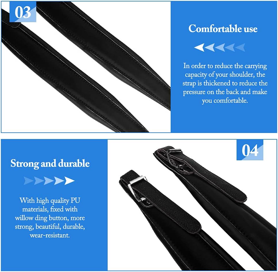 Accordion Strap, Multi Colors Adjustable Wear-resistant Shoulder Belts Straps for 16-120 Bass Accordion(Black)