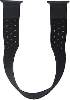 B-Great Breathable Hook and Loop Armband for Compatible with 38mm Apple Watch Series 3 2 1, 40mm Apple Watch Series 6 SE 5 4 and 41mm Apple Watch Series 8 7 (Black, Medium)