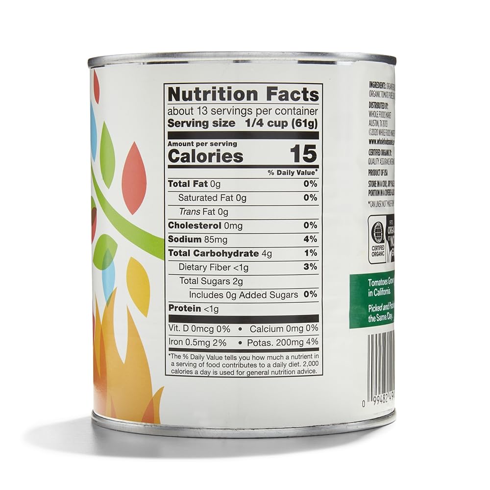 365 by Whole Foods Market, Organic Crushed Tomatoes, Fire Roasted, 28 Ounce
