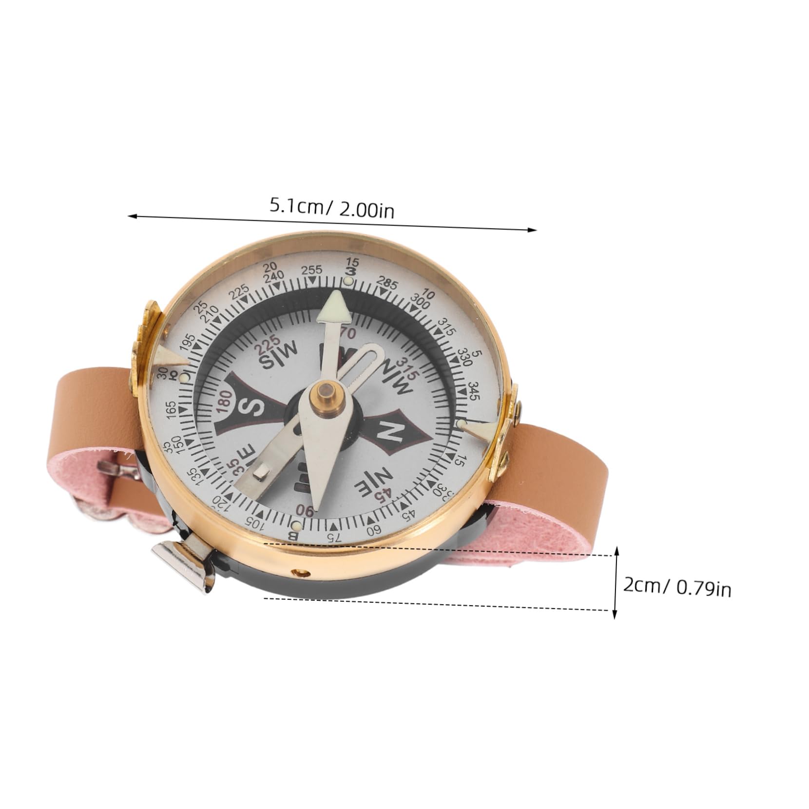 Yardwe orologio bussola orologio della bussola orientamento bussola tascabile attrezzatura da campeggio bussola marina bussola da escursionismo portatile fornitura campeggio Metallo