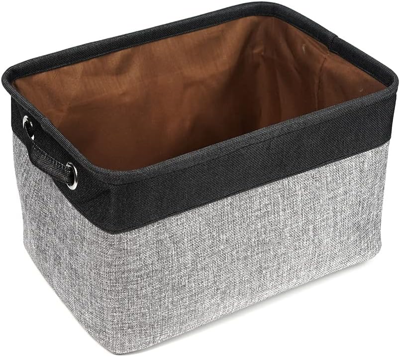 Storage Box Waterproof Toy Sundries Storage Basket Cosmetic Underware Storage Organizer Office Stationery (Color : Gray, Size : One Size) (Black One Size)