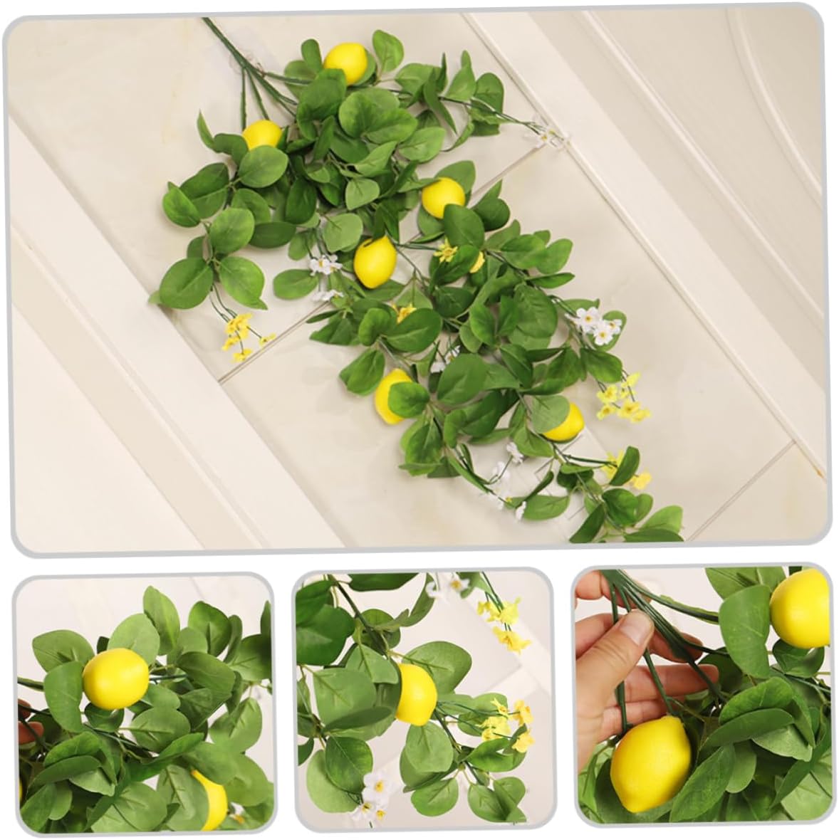 IMIKEYA 10pcs Artificial Lemon Branch Decor Lemon Tree Branch Fake for Kitchen Photo Prop