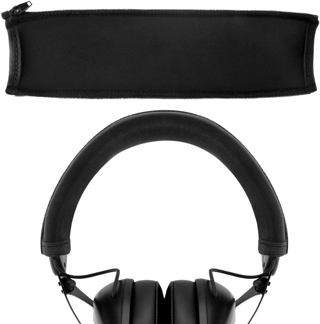 Flex Fabric Headband Cover Compatible with V-Moda Crossfade LP/ LP2/ M-100/ Wireless Headphones, Replacement Repair Part, Easy DIY Installation (Black)