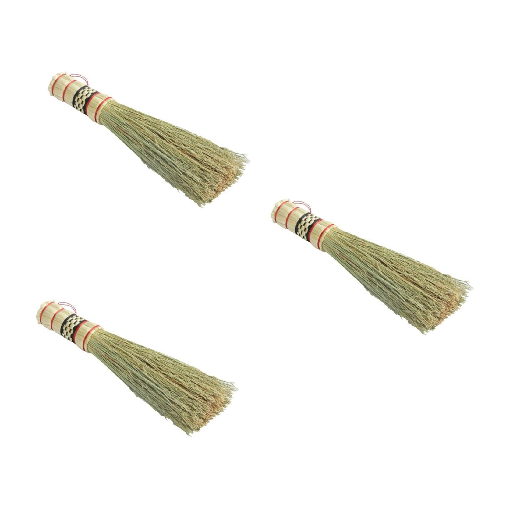 Healeved 3piezas Cepillo De Limpieza para Ollas y Sartenes Escobilla Multiusos Natural De Caña para Cocinas y Utensilios De Cocina Longitud