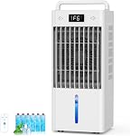 Feculs portatif Air Conditionneurs Pas de Windows nécessaire, 3-IN-1 Refroidisseur de marais, évaporateur Air Plus cool. 4 Modes & 3 Vitesses, 2-Gal Réservoir d'eau pour le refroidissement long, Max 20 FT/S Télécommande, 12 Heures